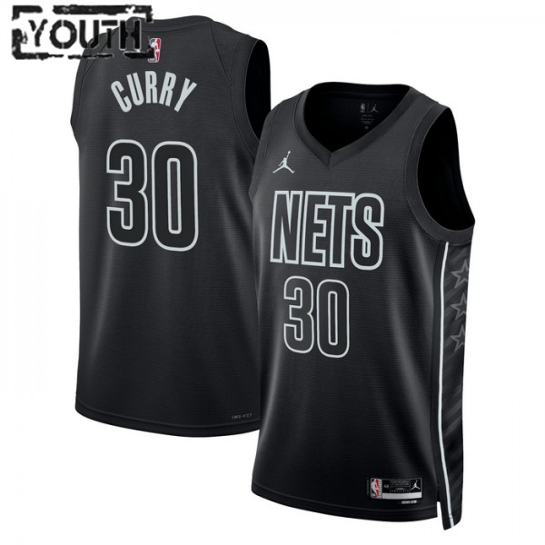 Brooklyn Nets Trikot Seth Curry 30 Jordan 2022-23 Statement Edition Schwarz Swingman - Kinder